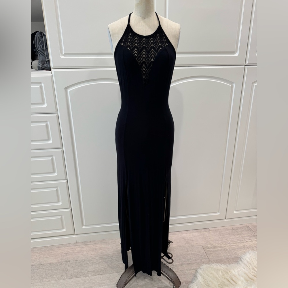 Backless Maxi Dress Black